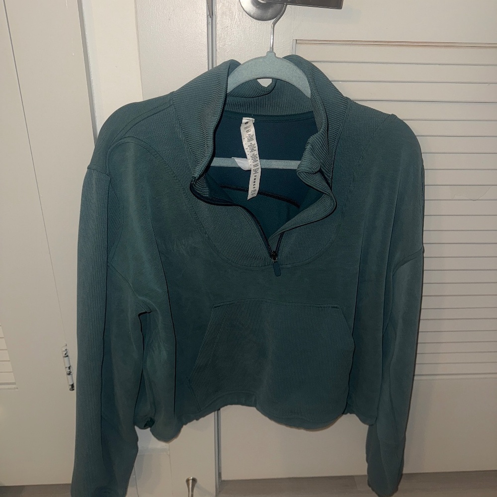 Lululemon Brushed Softstreme ribbed half zip